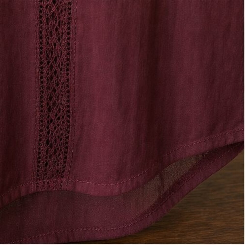 Burgundy Ruffle Blouse - Picture 6 of 6